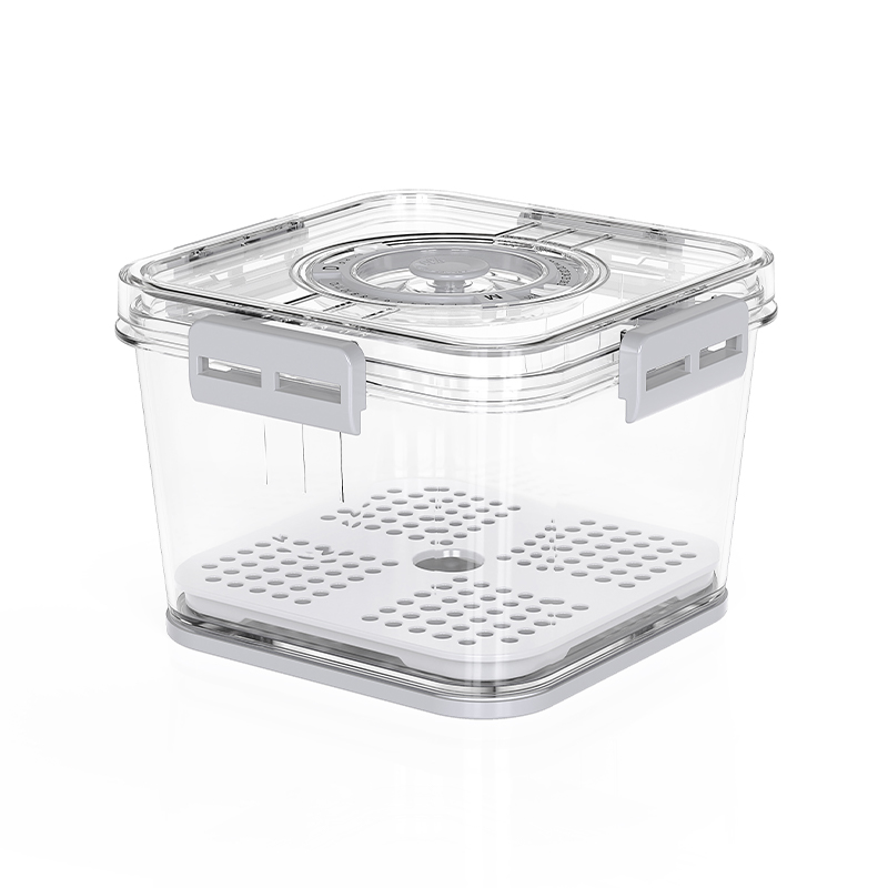 Orgwiser Kecil Plastik Kecil Terlihat Stackable Timed Container