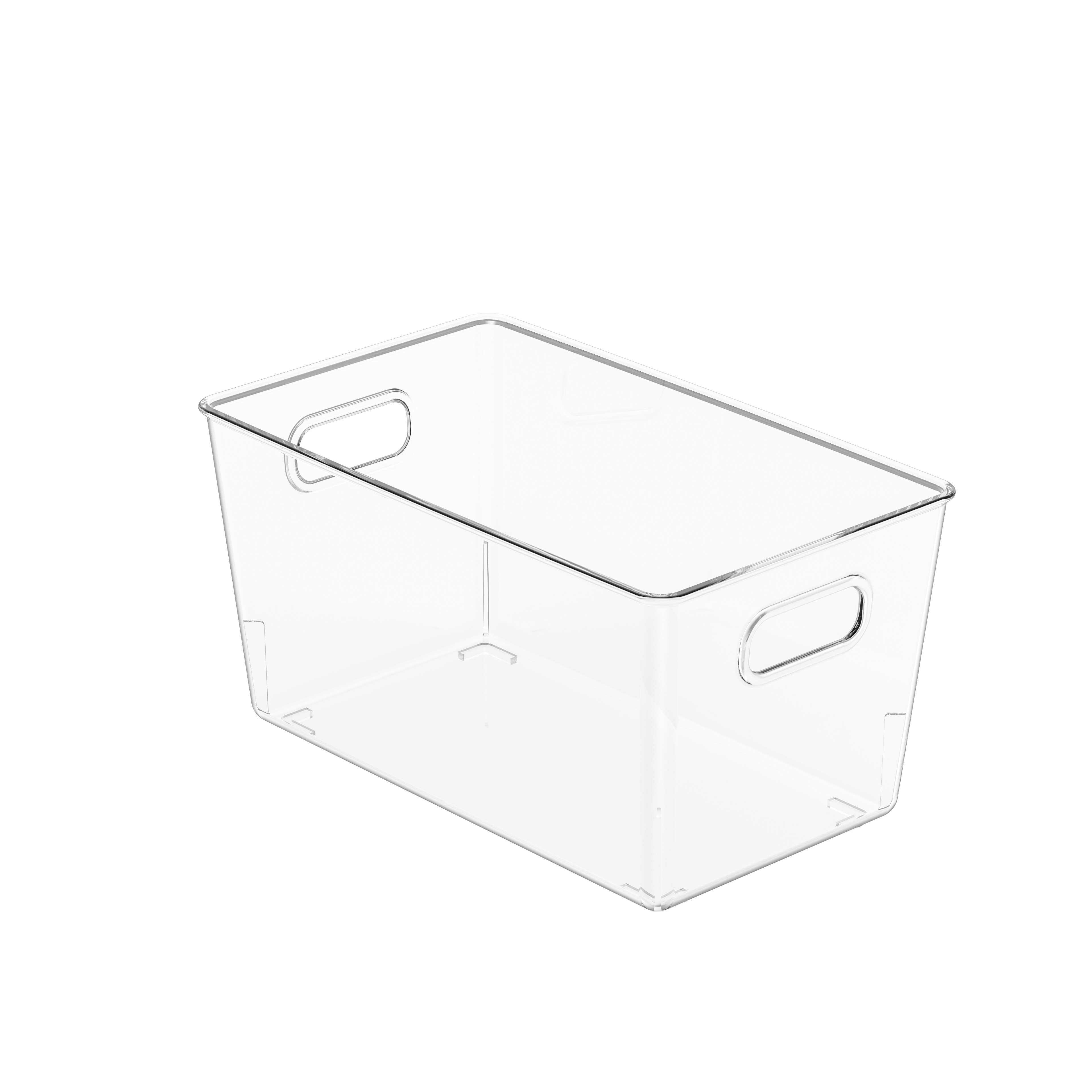 Kosongkan tong simpanan stackable dengan penutup